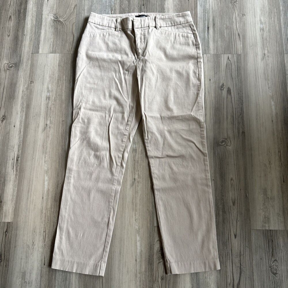 Lord & Taylor KELLY ANKLE Longueur Cheville beige textured pants - Size 8